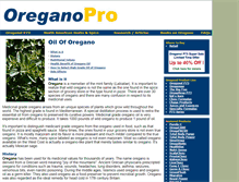 Tablet Screenshot of oreganopro.com